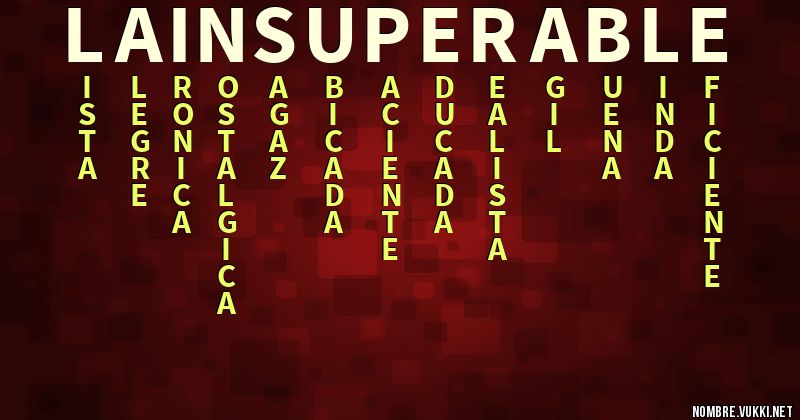 Acróstico la insuperable