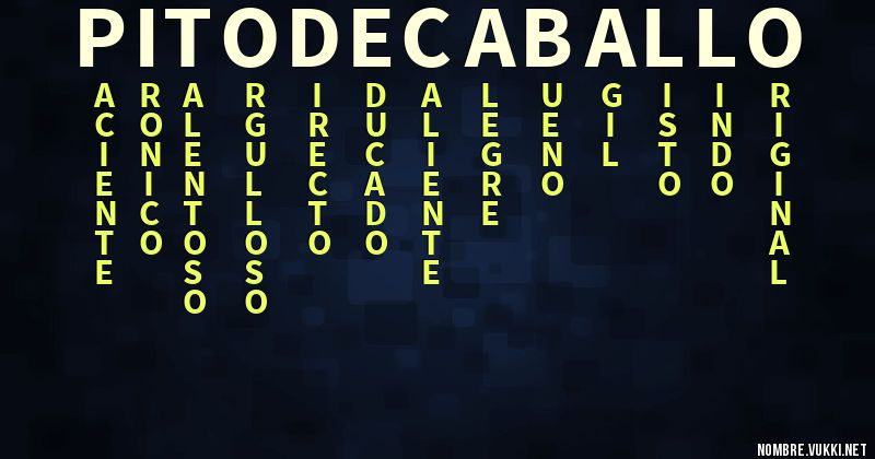 Acróstico pito de caballo