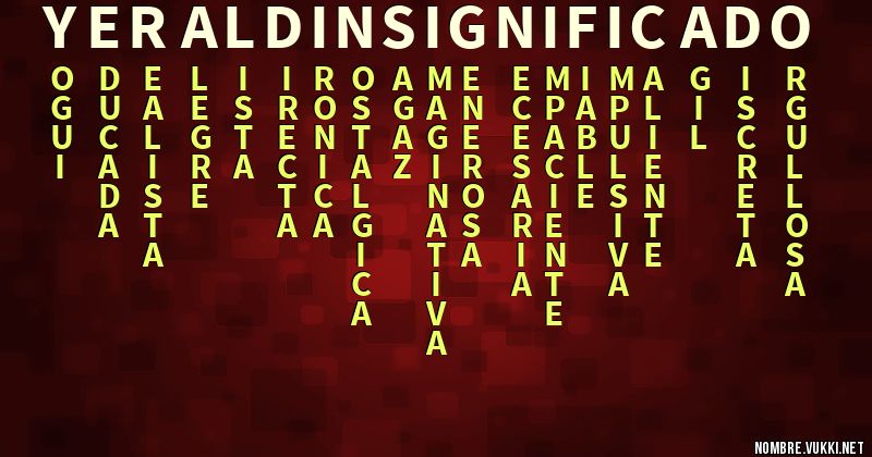 Acróstico yeraldin significado