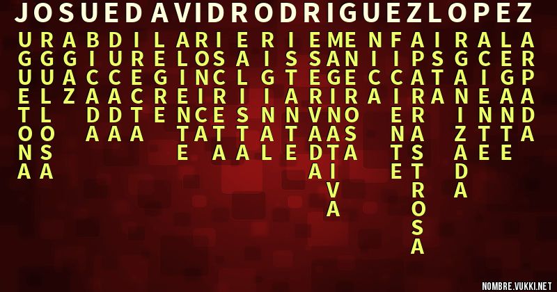 Acróstico josue david rodriguez lopez