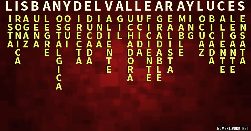 Acróstico lisbany del valle aray luces