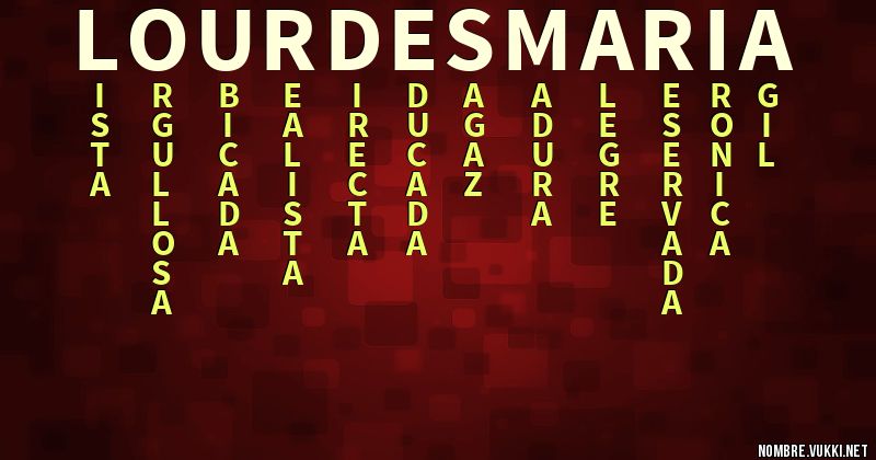Acróstico lourdes maria