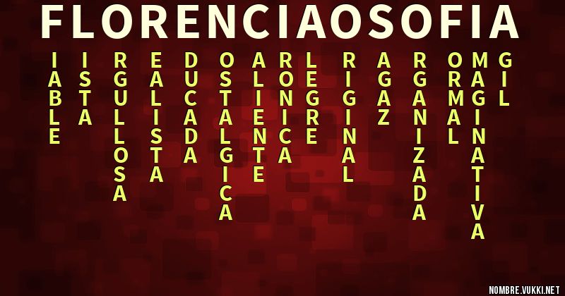 Acróstico florencia o sofia