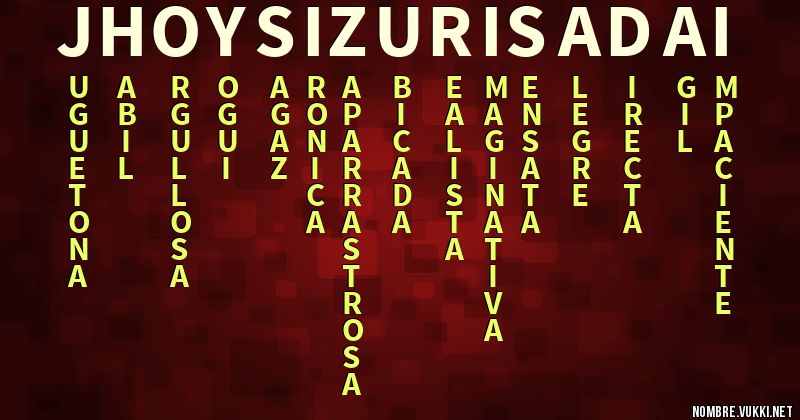 Acróstico jhoysi zurisadai