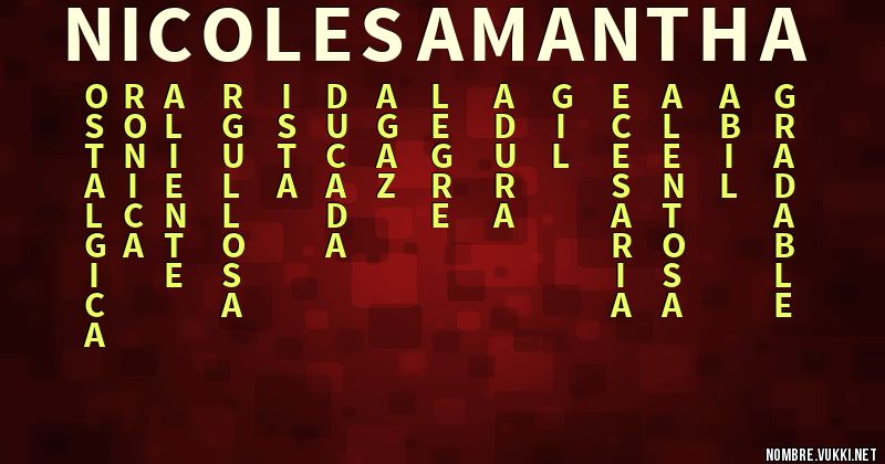 Acróstico nicole samantha