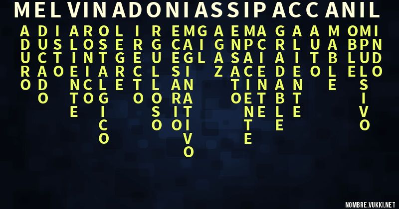 Acróstico melvin adonias sipac canil