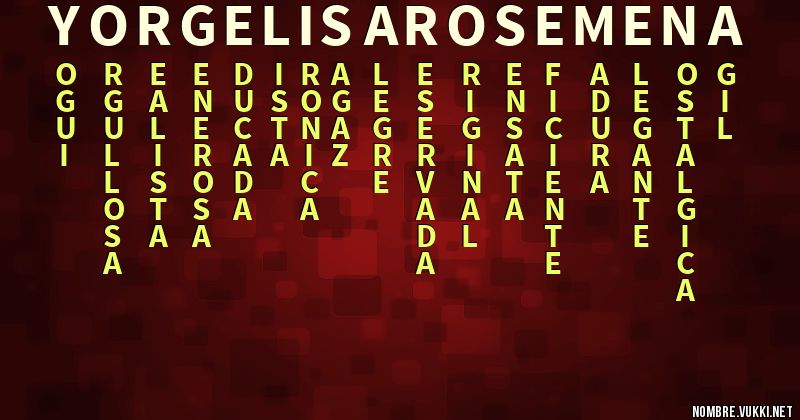 Acróstico yorgelis arosemena