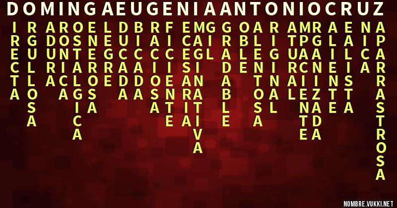 Acróstico dominga eugenia antonio cruz