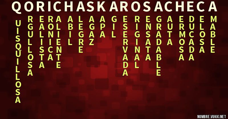 Acróstico qori chaska rosa checa