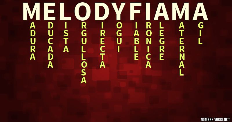 Acróstico melody fiama