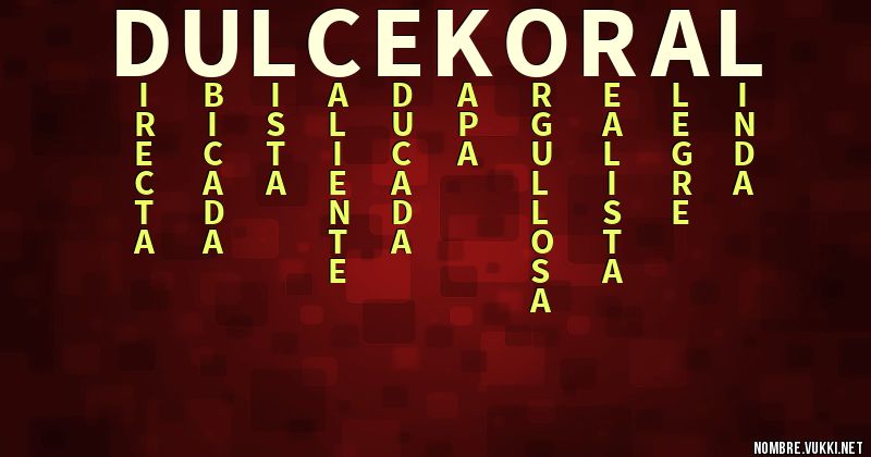Acróstico dulce koral