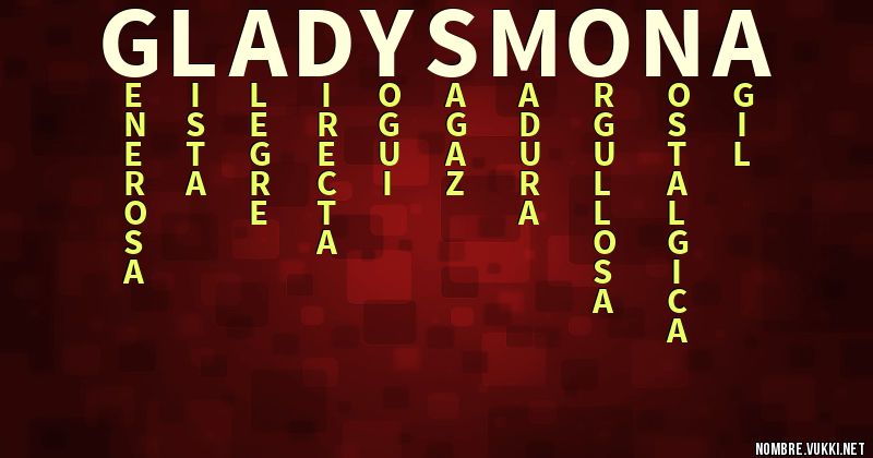 Acróstico gladys(mona(