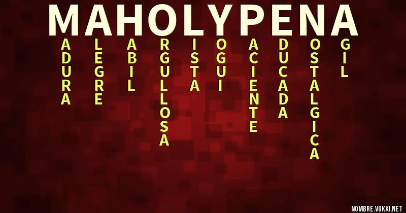 Acróstico maholy peña