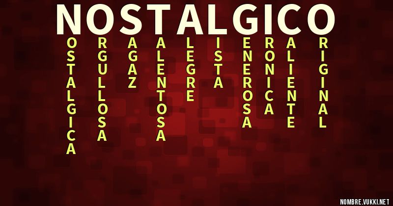 Acróstico nostálgico