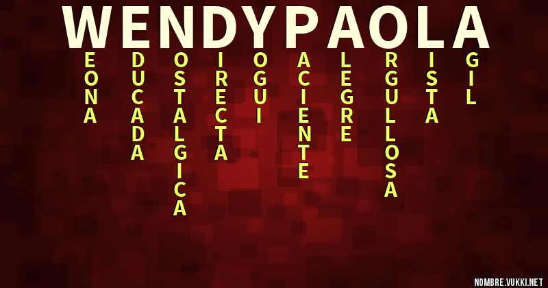 Acróstico wendy paola