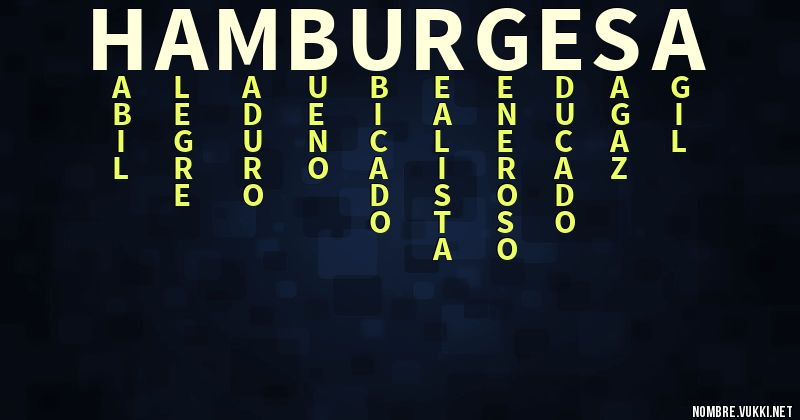 Acróstico hamburgesa