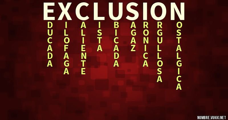 Acróstico exclusión