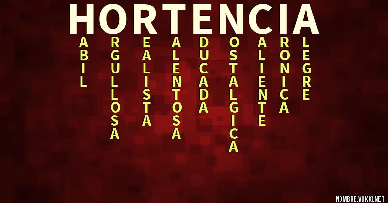 Acróstico hortencia