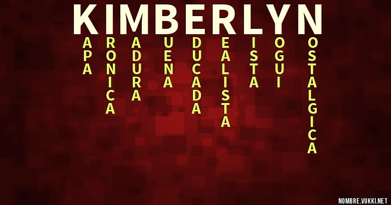 Acróstico kimberlyn