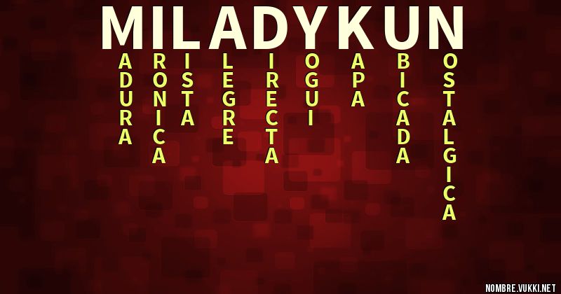 Acróstico milady kun