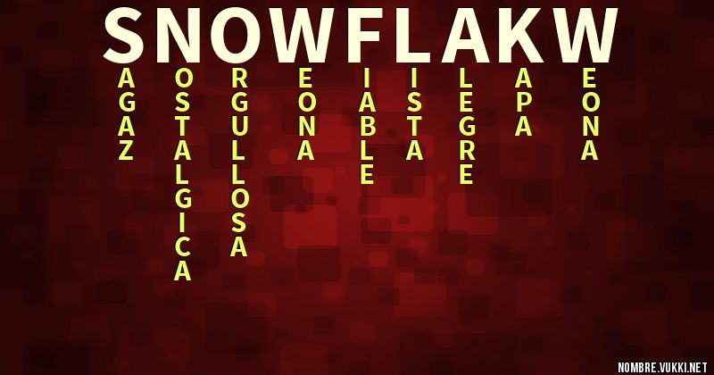 Acróstico snowflakw