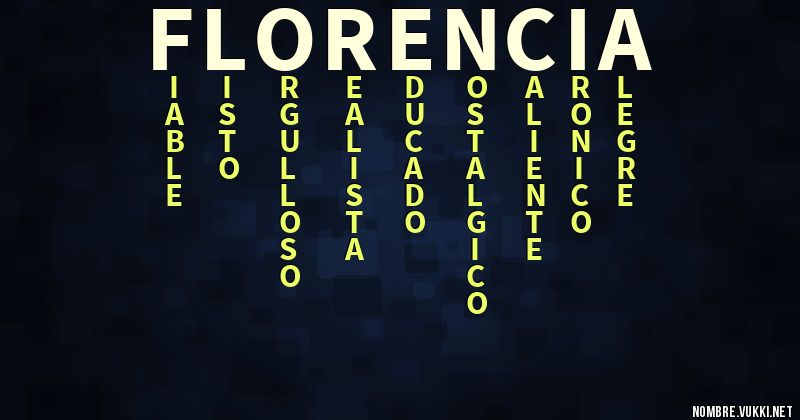 Acróstico florencia