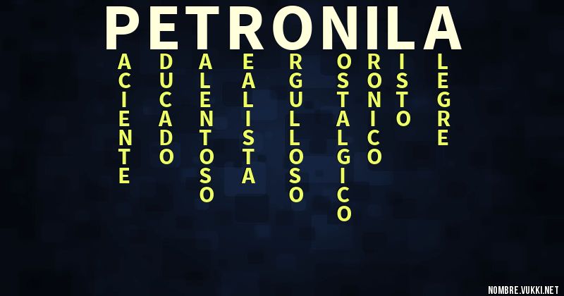 Acróstico petronila