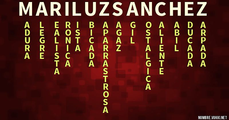 Acróstico mariluz sanchez