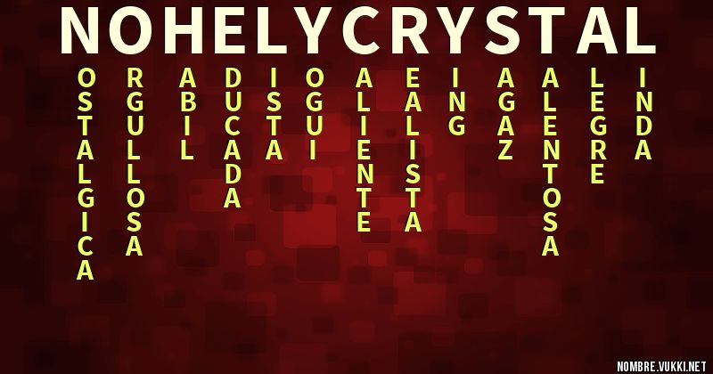 Acróstico nohely crystal