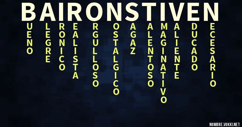 Acróstico bairon stiven