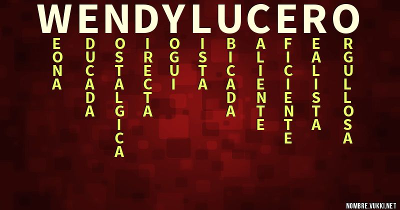 Acróstico wendy lucero
