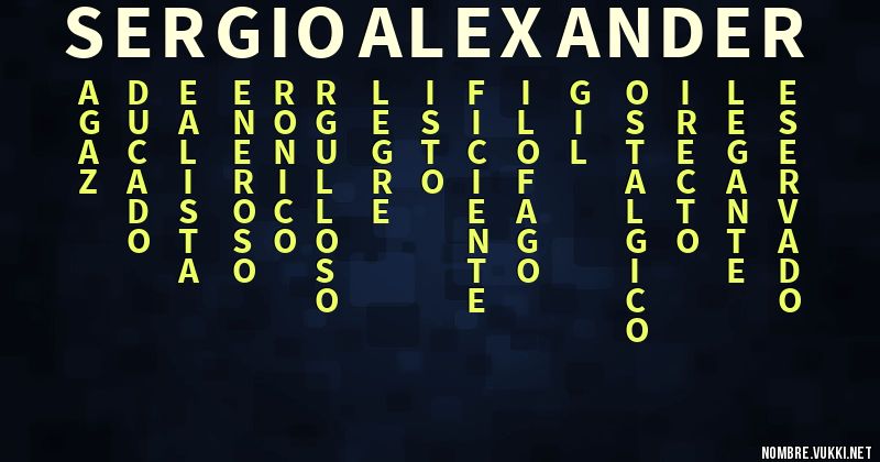 Acróstico sergio alexander