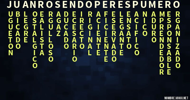 Acróstico juan rosendo peres pumero
