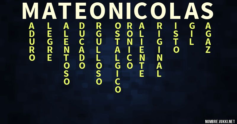 Acróstico mateo nicolas