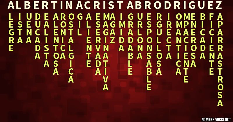 Acróstico albertina cristab rodríguez