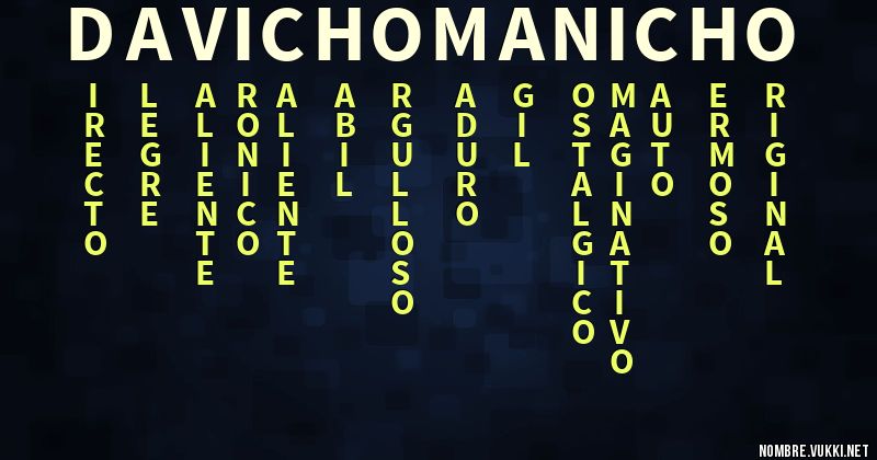 Acróstico davicho manicho