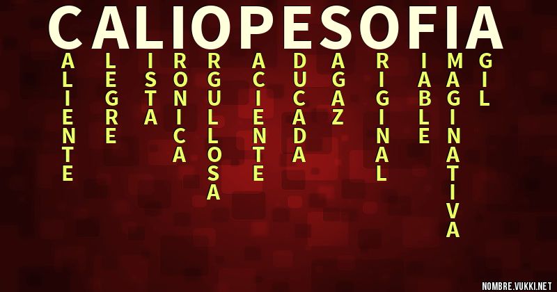 Acróstico caliope sofia