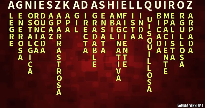 Acróstico agnieszka dashiell quiroz