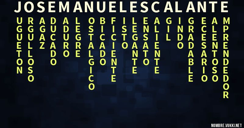 Acróstico jose  manuel  escalante
