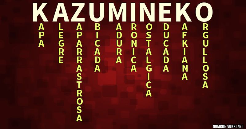 Acróstico kazumi neko