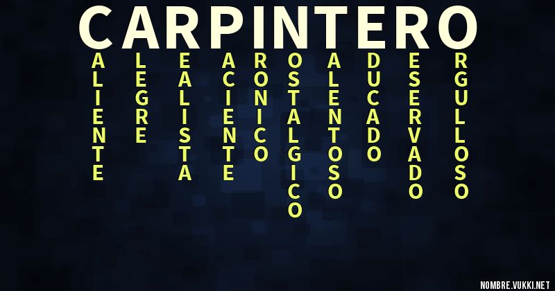 Acróstico carpintero