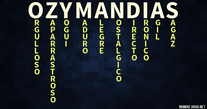Acróstico ozymandias