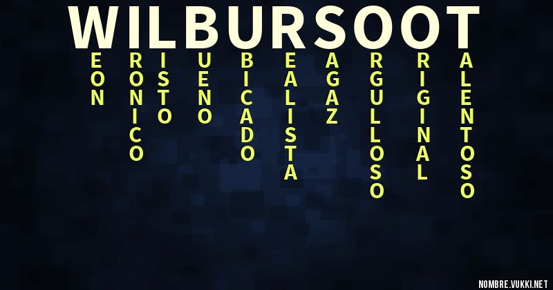Acróstico wilbur soot
