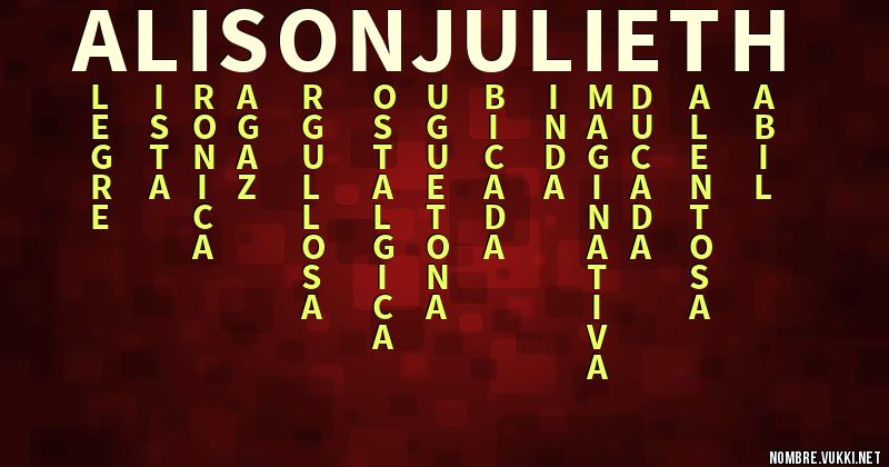 Acróstico alison julieth