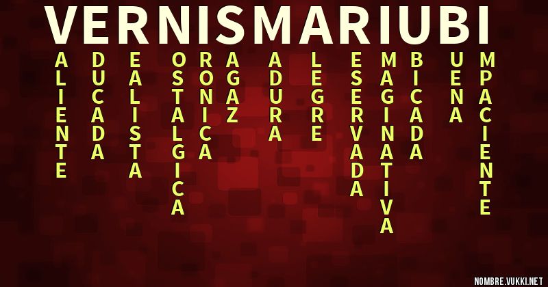 Acróstico vernis mariubi