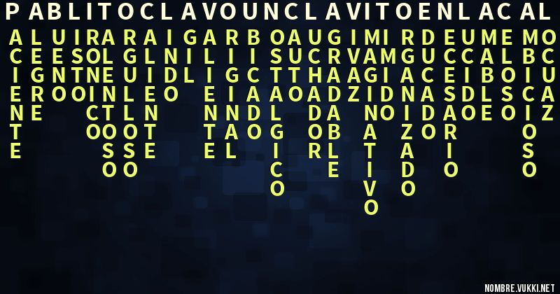 Acróstico pablitoclavounclavitoenlacal