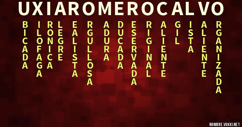 Acróstico uxia romero calvo
