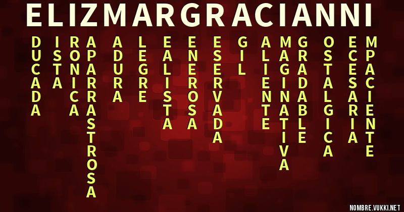 Acróstico elizmar gracianni