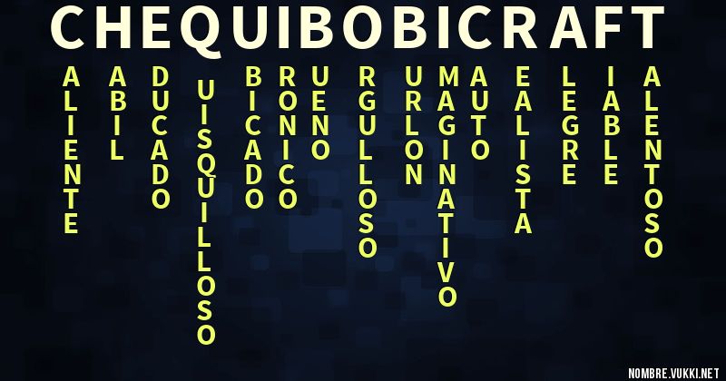 Acróstico chequibobicraft