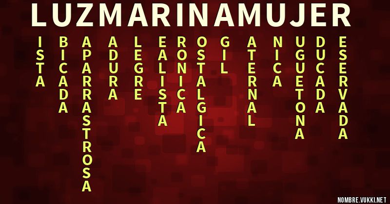 Acróstico luz marina  mujer